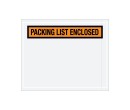 4.5" x 5.5" Orange 'Packing List Enclosed' Envelopes